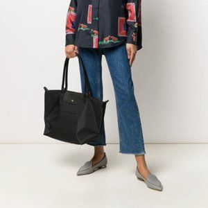 Longchamp Le Pliage Black Large Shoulder Tote